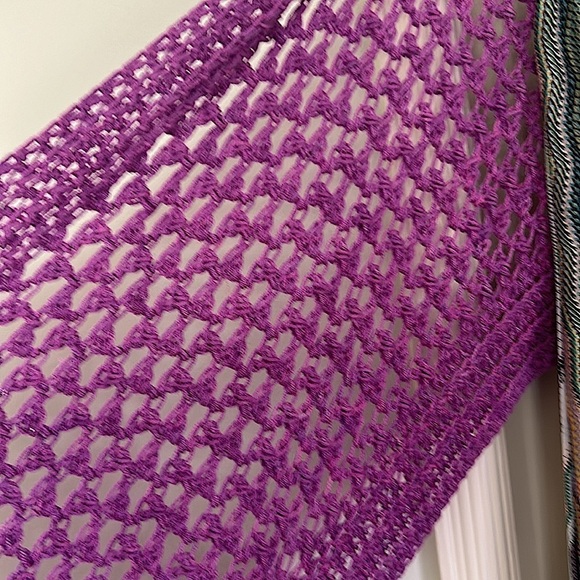 Festival Perfect Pocket Scandinavian Euro Wrap Open Knit Slouchy Pocket Artisan - Picture 8 of 16